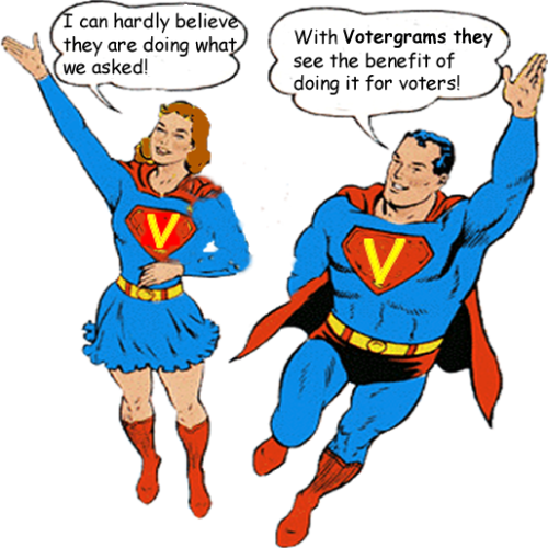 Voter Super Man and Super Girl